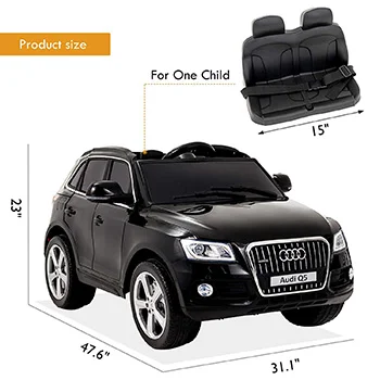 Auto na akumulator licencirani Audi Q5 model 230 crni-6