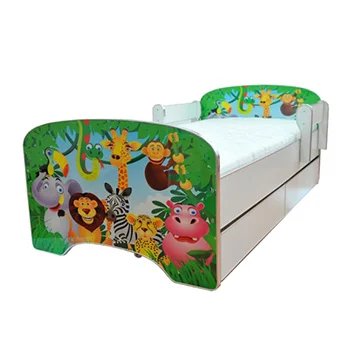 Dečiji krevet sa fiokama model 803 green jungle-1 Dečiji krevet sa fiokama model 803 green jungle-1