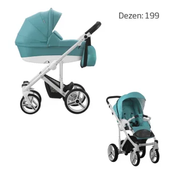 Bebetto kolica za bebe set 2u1 Magnum beli ram 199 Bebetto kolica za bebe set 2u1 Magnum beli ram 199