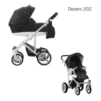 Bebetto kolica za bebe set 2u1 Magnum beli ram 202 Bebetto kolica za bebe set 2u1 Magnum beli ram 202