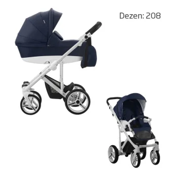 Bebetto kolica za bebe set 2u1 Magnum beli ram 208 Bebetto kolica za bebe set 2u1 Magnum beli ram 208