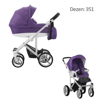 Bebetto kolica za bebe set 2u1 Magnum beli ram 351 Bebetto kolica za bebe set 2u1 Magnum beli ram 351