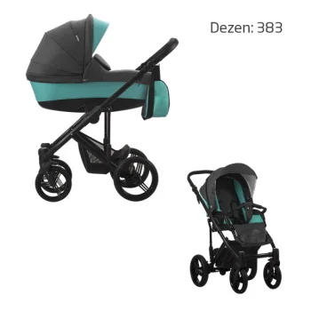 Bebetto kolica za bebe set 2u1 Magnum crni ram 383 Bebetto kolica za bebe set 2u1 Magnum crni ram 383