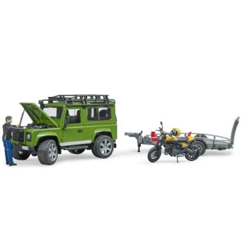 Bruder džip Land Rover sa prikolicom i Ducati motorom 025892 Bruder džip Land Rover sa prikolicom i Ducati motorom 025892