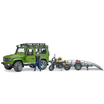 Bruder džip Land Rover sa prikolicom i Ducati motorom 025892-2 Bruder džip Land Rover sa prikolicom i Ducati motorom 025892-2
