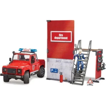 Bruder džip Land Rover sa vatrogasnom stanicom 627010-3 Bruder džip Land Rover sa vatrogasnom stanicom 627010-3