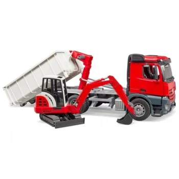 Bruder kamion kiper Mercedes Benz Arocs sa rovokopačem 036249-7 Bruder kamion kiper Mercedes Benz Arocs sa rovokopačem 036249-7