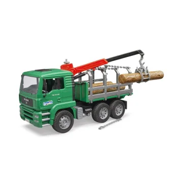 Bruder kamion MAN sa utovarivačem za drva 027698 i stabla Bruder kamion MAN sa utovarivačem za drva 027698 i stabla