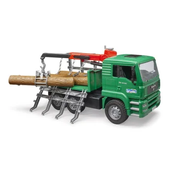 Bruder kamion MAN sa utovarivačem za drva 027698 i stabla-1 Bruder kamion MAN sa utovarivačem za drva 027698 i stabla-1