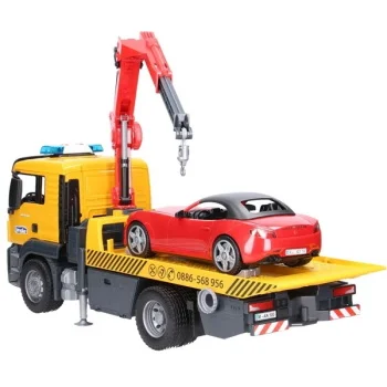 Bruder kamion MAN TGS šlep služba + auto roadster 037505-1 Bruder kamion MAN TGS šlep služba + auto roadster 037505-1