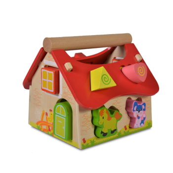 Cangaroo drvena igračka edukativna kuća sa životinjama