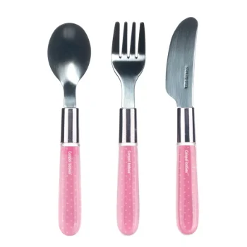 Canpol bebi pribor metalni set 3/1 pink Canpol bebi pribor metalni set 3/1 pink