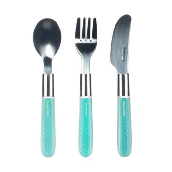 Canpol bebi pribor metalni set 3/1 plavi Canpol bebi pribor metalni set 3/1 plavi