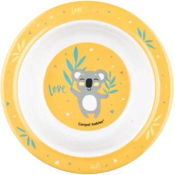 Canpol činija za bebe melamin sa prijanjajućim dnom 270ml yellow-1