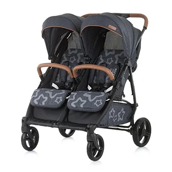 Chipolino kolica za blizance Passo Doble 2019 granite grey Chipolino kolica za blizance Passo Doble 2019 granite grey