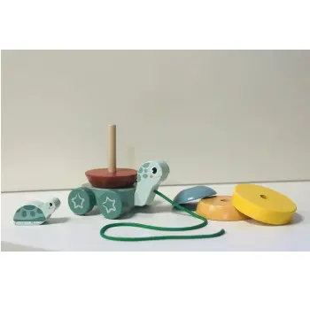 Drvena dečija kornjača sa kanapom 618338-1 Drvena dečija kornjača sa kanapom 618338-1