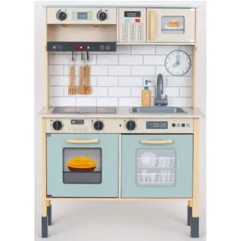 Drvena dečija kuhinja Monny sa 2 drvene posude 606243