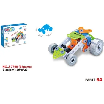 Hoogar set igračaka Building Blocks traktor 64 dela 