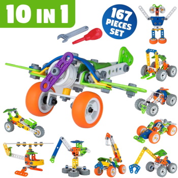 Hoogar set igračaka Building Blocks 10u1 Robot 167 elemenata 