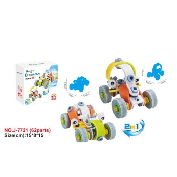 Hoogar set igračaka Building Blocks auto 2u1 62 dela Hoogar set igračaka Building Blocks auto 2u1 62 dela