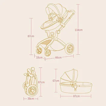 Hot Mom kolica 2u1 Brown F22 -5 Hot Mom kolica 2u1 Brown F22 -5