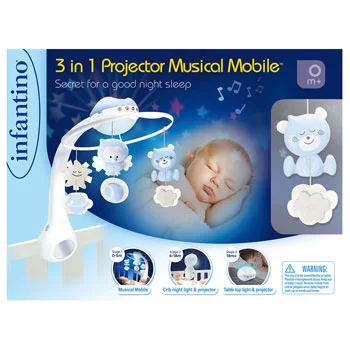 Infantino 3u1 muzička vrteška, projektor i noćno svetlo 115023-1 Infantino 3u1 muzička vrteška, projektor i noćno svetlo 115023-1
