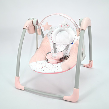 Kikka Boo ljuljaška za bebe Chillo sa adapterom Hippo pink-1