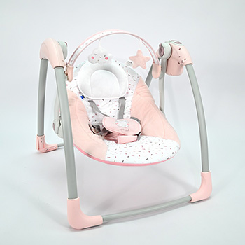 Kikka Boo ljuljaška za bebe Chillo sa adapterom Hippo pink-2