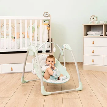 Kikka Boo ljuljaška za bebe Chillo sa adapterom Jungle King mint-6 Kikka Boo ljuljaška za bebe Chillo sa adapterom Jungle King mint-6