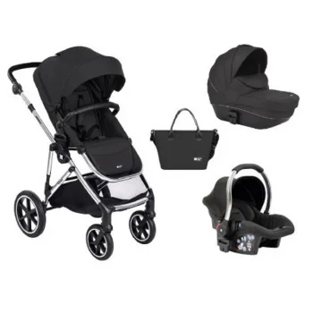 Kikka Boo dečija kolica set 3u1 Thea sa autosedištem i tvrdom korpom Black Kikka Boo dečija kolica set 3u1 Thea sa autosedištem i tvrdom korpom Black