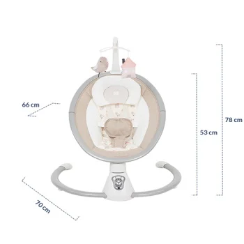 Kikka Boo ljuljaška Twiddle sa adapterom i daljinskim upravljačem beige-2 Kikka Boo ljuljaška Twiddle sa adapterom i daljinskim upravljačem beige-2