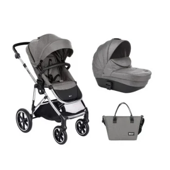 Kikka Boo dečija kolica set 3u1 Thea sa autosedištem i tvrdom korpom Light Gray-1 Kikka Boo dečija kolica set 3u1 Thea sa autosedištem i tvrdom korpom Light Gray-1