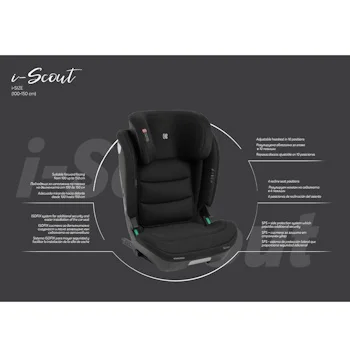 Kikka Boo autosedište I-Scout I-Size Isofix 100-150cm Light Grey-2 Kikka Boo autosedište I-Scout I-Size Isofix 100-150cm Light Grey-2