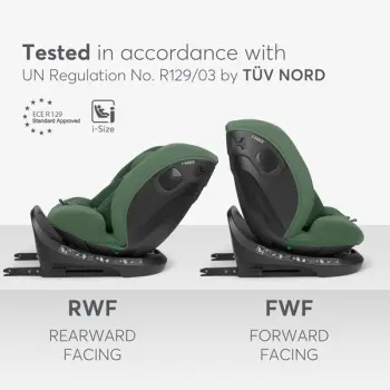 Kikka Boo autosedište 40-150 cm I-Hike premium I-SIZE ISOFIX Army Green-5