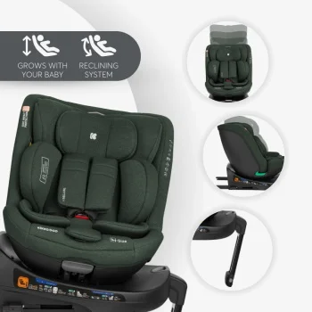 Kikka Boo autosedište 0-36kg I-Secure I-SIZE ISOFIX Army Green-1