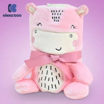 Kikka Boo bebi ćebence sa 3D vezom 75x100 Hippo Dreams-2