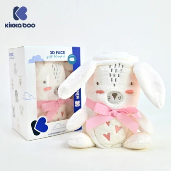Kikka Boo bebi ćebence sa 3D vezom 75x100 Rabbits in Love-1