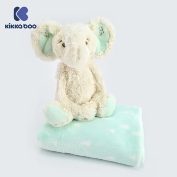 Kikka Boo ćebence za bebe sa plišanom igračkom 70×100 Elephant Time-1