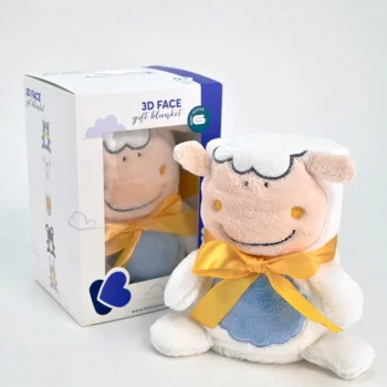 Kikka Boo ćebence za bebe sa 3D vezom 75x100 Ovčica Kikka Boo ćebence za bebe sa 3D vezom 75x100 Ovčica