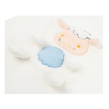 Kikka Boo ćebence za bebe sa 3D vezom 75x100 Ovčica-1 Kikka Boo ćebence za bebe sa 3D vezom 75x100 Ovčica-1