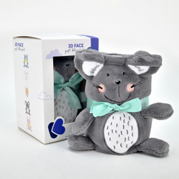 Kikka Boo ćebence za bebe sa 3D vezom 75x100 Miš