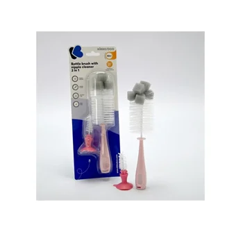 Kikka Boo četka za flašice i cucle 2u1 pink-1 Kikka Boo četka za flašice i cucle 2u1 pink-1