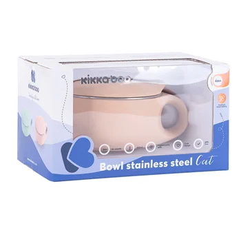 Kikka Boo činija od nerđajućeg čelika 200ml Cat pink-4 Kikka Boo činija od nerđajućeg čelika 200ml Cat pink-4