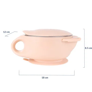 Kikka Boo činija od nerđajućeg čelika 400ml Cat pink-5 Kikka Boo činija od nerđajućeg čelika 400ml Cat pink-5