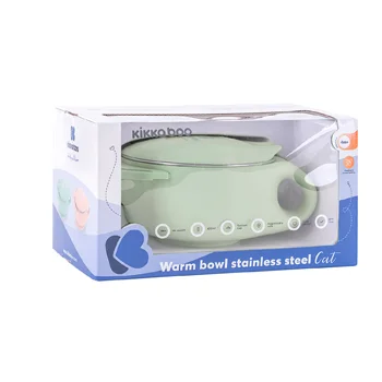 Kikka Boo činija od nerđajućeg čelika 400ml Cat mint-4 Kikka Boo činija od nerđajućeg čelika 400ml Cat mint-4