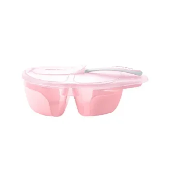 Kikka Boo činija sa dve pregrade i kašičicom Tasty Pink-1 Kikka Boo činija sa dve pregrade i kašičicom Tasty Pink-1