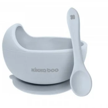 Kikka Boo silikonska činija sa kašičicom Yummy blue Kikka Boo silikonska činija sa kašičicom Yummy blue
