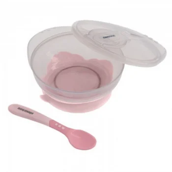 Kikka Boo činija sa vakumom i kašičicom pink-1 Kikka Boo činija sa vakumom i kašičicom pink-1