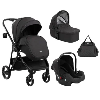 Kikka Boo dečija kolica Gianni 3u1 set sa autosedištem i tvrdom korpom Black Kikka Boo dečija kolica Gianni 3u1 set sa autosedištem i tvrdom korpom Black