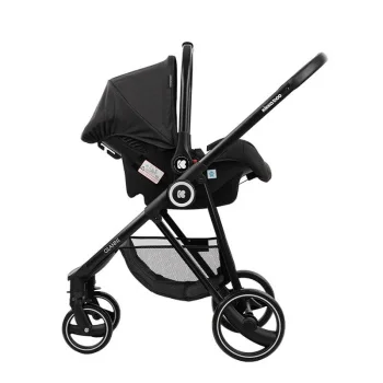 Kikka Boo dečija kolica Gianni 3u1 set sa autosedištem i tvrdom korpom Black-8 Kikka Boo dečija kolica Gianni 3u1 set sa autosedištem i tvrdom korpom Black-8